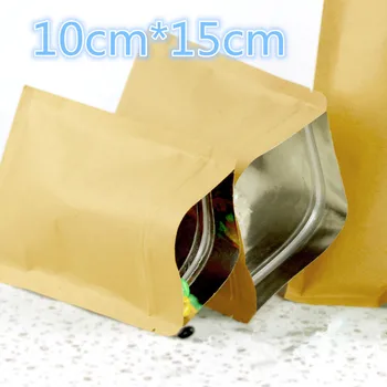 DHL, Крафт-хартия /алуминиево фолио с капак 10 *15 см опаковка за кафе ядки, чанта, джоб, чанта за съхранение в търговията на дребно