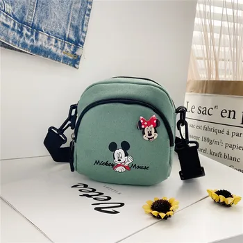 Disney Чанта за през рамо за по-малките момичета и момчета, чанти с анимационни Мики Маус и Мини маус, ежедневни сладка мини чанта на рамото, подарък за децата на рожден ден