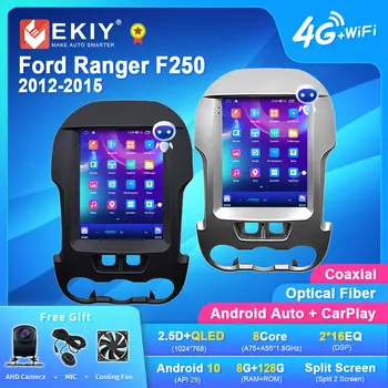 EKIY 2Din 4G Android 10 Радиото в автомобила На Ford Ranger 2012-2015 Стерео Мултимедиен Плейър GPS Навигация Carplay Android Auto