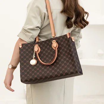 Ellovado/ дамски чанти-тоут с модерен принтом, ежедневни чанти-незабавни посланици с принтом, чанта-тоут от PVC, кожена чанта-тоут, дамска чанта на рамото