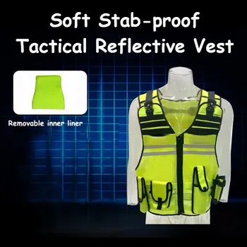 FCF-03, отразяваща защитна жилетка, мека, устойчива на удар, тактически жилетки, мрежа на дишащи дрехи за пътна услуга, патрульное екипировка