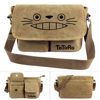 Ghibli 2023 Чанта през рамо с шарките на Тоторо Холщовая чанта Ежедневна чанта на едно рамо студентски чантата на пощальона голям капацитет