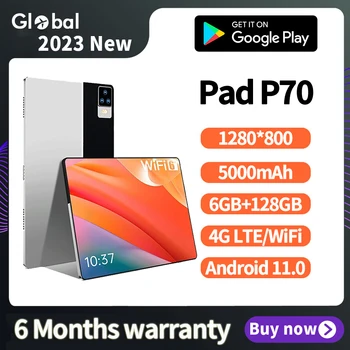 Global Tab Оригинала 2023 Нови 10,1-инчови таблети с Android 11 с две SIM карти, в мрежата 4G LTE, Wi-Fi, 6 GB RAM, 128 GB ROM, модул за обучение на tablet PC