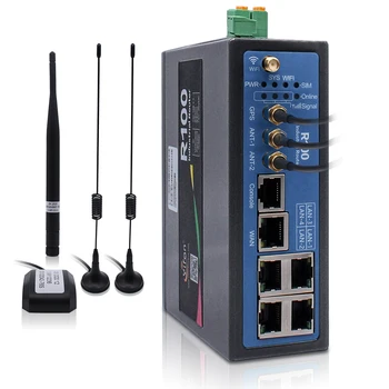 GPS поддръжка R100 промишлен 4G wifi, VPN рутер със слот за Сим-карта Ethernet порт