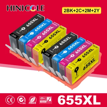 HINICOLE Подмяна на касетата с мастило HP 655 XL за HP 655 655XL Deskjet Ink Advantage 3525 4615 4625 5525 6520 6525 6625