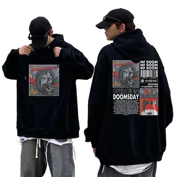 Hoody с шарени времена Mf Doom, мъжки ежедневни свободна hoody, мъжки блузи в стил хип-хоп Harajuku, мъжки градинска облекло отвътре и памук оверсайз