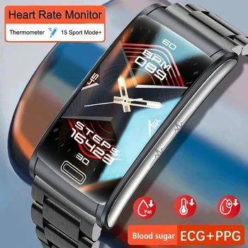 HYTRON на Монитора на нивото на захар в кръвта, умни часовници за здравето, мъжки часовник за измерване на ЕКГ + ТОЧКИ, водоустойчиви спортни умни часовници за жени