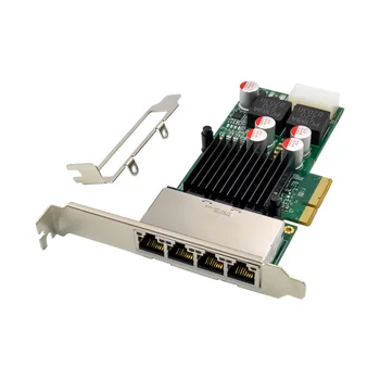 Intel I350AM4 Чип PCIE X4 RJ-45 Четырехъядерная 4-портов Промишлена мрежова карта PoE Vision Frame Grabber NICs Gigabit Ethernet Lan 1000 Mbps