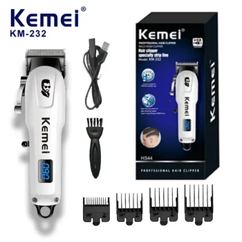 Kemei KM-232 електрическа машина за подстригване на коса KM809A, машинки за подстригване, мъжки фризьорски салон професионални аксесоари