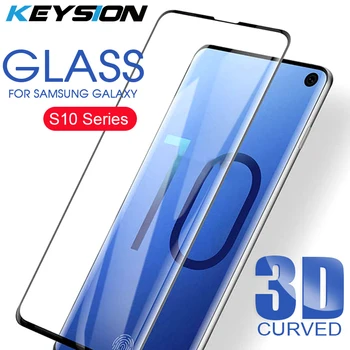 KEYSION 3D Стъкло За Samsung Galaxy S10 Plus Защитно Фолио За Екран от Закалено Стъкло За Galaxy S10 S10 + S10E Извити Защитно Фолио S10 Plus