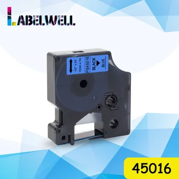 Labelwell Съвместим за Dymo D1 45016 12 мм этикеточная лента Черен на син тонер касета за етикети замяна за DYmo LabelManager LW160 LW280