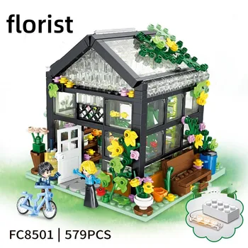 LOZ градивен елемент играчка 600 бр. блок фантазийная модел на кабината, гледка към улицата в събирането на блок детска играчка подарък