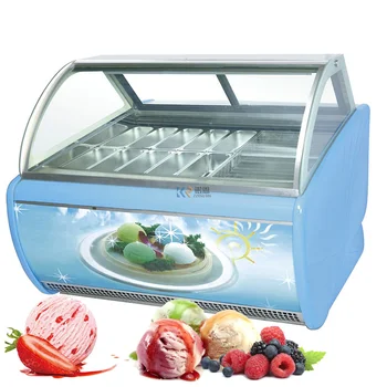 OEM луксозен дисплей за сладолед фризер за сладолед за продажба Торта Търговска витрина за закуски