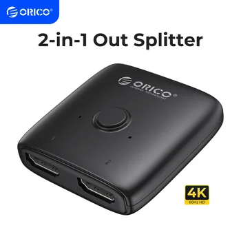 ORICO HDMI-съвместим Ивица на 4K*2K 60HZ KVM Превключвател В Двете Посоки 1x2/2x1 Адаптер Аудио Конвертор За PS5 Nintendo Switch BOX