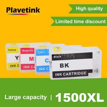 Plavetink 4 БР. PGI1500 1500XL за многократна употреба Мастило Касета, Съвместима За Canon MAXIFY MB2050 MB2150 MB2350 MB2750 PGI-1500XL
