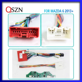QSZN 16-ПИНОВ Android-Адаптер за Mazda 6 2013 + Колан Жици на захранващия Кабел на Автомобилното радио DVD Стерео