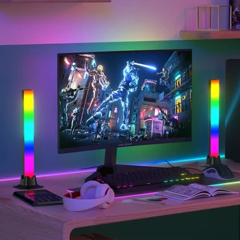 RGB Симфоничен осветление, led тенис на лампиона, музикален ритъм, звукосниматель, лампа за десктоп декор на телевизора, на компютъра