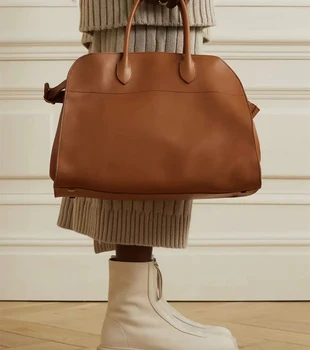 Row Margaux 15, класическа чанта от телешка кожа, лесна чанта на едно рамо, голям капацитет, за пътувания и за работа 2023, безплатна доставка