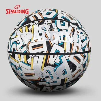 Spalding, което променя цвета си, баскетболна топка с 7 топки, ПУ, готин подарък, 77-032Y 033Y, отразяваща
