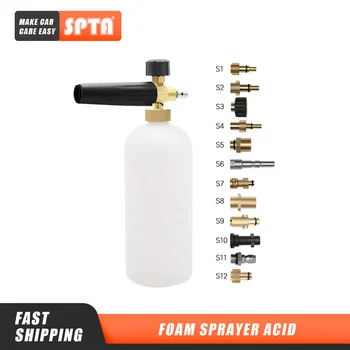 SPTA пенообразователь за сапун с високо налягане Snow Foam Ланс Cannon дюза за измиване на автомобили Karcher Auto Шайба Spray