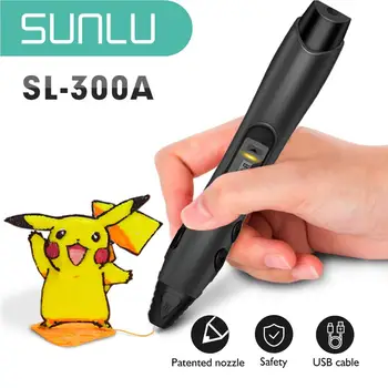 SUNLU 3D писалка за рисуване с LCD екран Технология на дръжката при ниска температура, на безопасно за децата коледен подарък