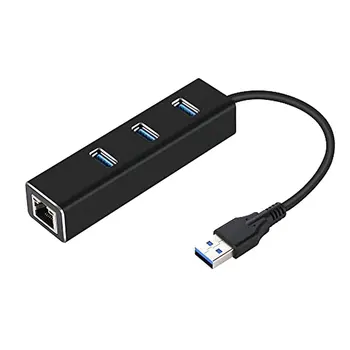 USB-адаптер Gigabit Ethernet, 3 порта USB 3.0, център, мрежова карта, USB-Lan rj-45 за Macbook Mac Desktop