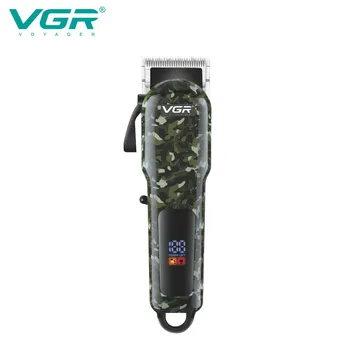 VGR тример за коса V665 USB акумулаторна машина за подстригване мощна фризьорски салон машина за подстригване на коса, избелваща маслена глава, гравировальная машина за подстригване на коса