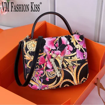 VM FASHION KISS (търговска марка на САЩ) Чанта през рамо с принтом, Цвете Чанта, Дамски чанти, Луксозни Чанти, Дамски чанти, Новост 2022