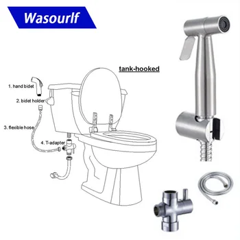Wasourlf пулверизатор за тоалетната чиния, биде, разпределител, маркучи за душ от неръждаема стомана, Аксесоари за баня, тоалетна и оборудване, детайли за стая за почивка