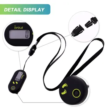 WINOMO Mini 3D крачкомер, крачкомер за разходка, 3D крачкомер, водоустойчив спортен LCD дисплей за броене на калории, обзавеждане за фитнес