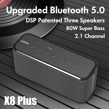 Xdobo X8 Plus Bluetooth Високоговорител 80 W Высокомощный Външен Преносим Водоустойчив Безжичен Субуфер TWS Стерео Система за съраунд звук
