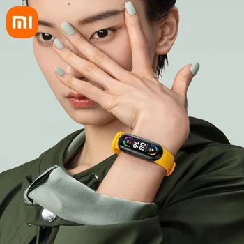 Xiaomi Mi Band 5 Смарт Гривна 6 Цвята AMOLED Екран Mi Band 5 Smartband Фитнес Traker Bluetooth Спортен Водоустойчив Смарт Гривна