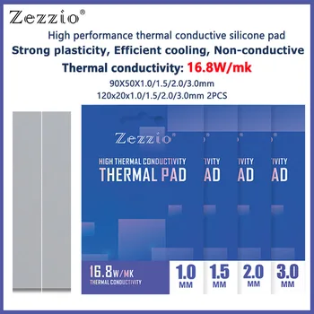 Zezzio 16,8 W/mk Високопроизводителния Термопластичная Уплътнение За SSD ПРОЦЕСОР GPU и RAM Дънната платка PS4, Многоразмерная Силиконов Уплътнител За Отвеждане на топлината