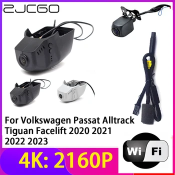 ZJCGO 4 ДО 2160 P Записващи устройства DVR Камера Регистратори Wi Fi Нощно Виждане за Volkswagen Passat Alltrack Tiguan Лифтинг 2020 2021 2022 2023