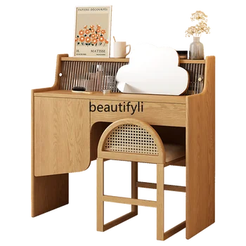 zq Скрин от масивно дърво в японски стил, скандинавски модерен шкаф за съхранение, маса за грим под формата на облак в спалнята
