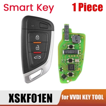 Авто Дистанционно Ключ За Xhorse XSKF01EN Универсален Умен без контактен Ключ С Дистанционно 3 Копчета В Стил Нож и Ключодържател За VVDI Key Tool