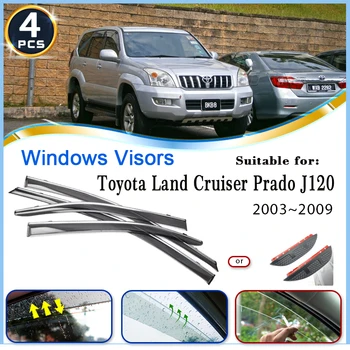 Авто Прозорец Козирка За Toyota Land Cruiser J120 Prado LC120 FJ120 2003 ~ 2009 Дефлектор на Предното Стъкло От Дъжд Тапицерия на Веждите Автомобилни Аксесоари
