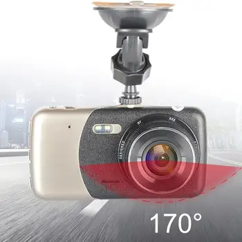 Автомобилен видеорекордер Dash Камера с двойна леща за нощно виждане 4-инчов 1080p high definition Автомобилен видеорекордер Цифров видеорекордер Автомобилни аксесоари