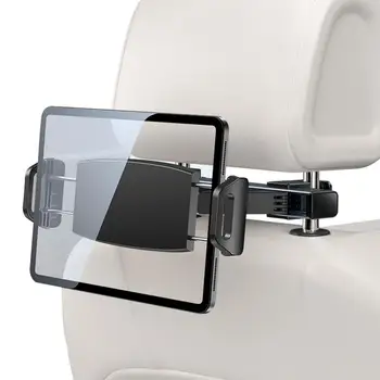 Автомобилна стойка за таблет Здрава поставка за таблет с възможност за завъртане на 360 градуса За монтиране на задната седалка Регулируема закопчалка Универсално огледало за обратно виждане титуляр за телефон