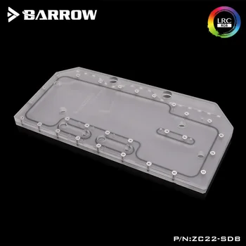 Акрилна дъска Barrow като водния канал се използва за компютърен корпус Zidli ZC-22 както на процесора, така и за графичен блок RGB 5V 3PIN