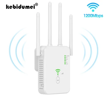 Безжичен Wi-Fi ретранслатор двойна лента 2,4 G 5G удължител на сигнала 802.11 ac gigabit WiFi усилвател 1200 Mbit/маршрутизатор с WPS, Wifi усилвател