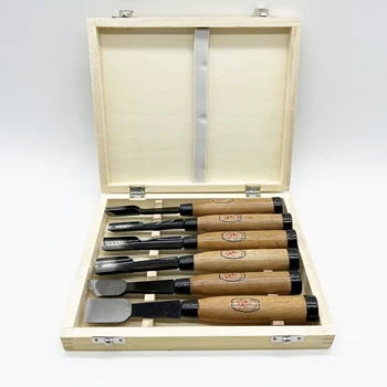 Безплатна доставка, 6 бр. инструменти за сухо ръчно резбарска под формата на кълвача, определени зубил за талаш, ножове, инструмент