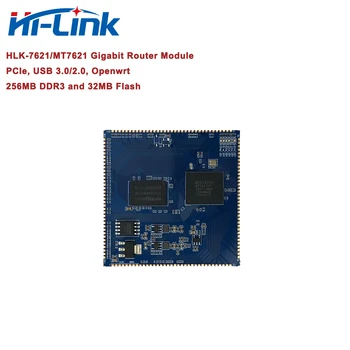 Безплатна доставка MT7621A Openwrt модул gigabit рутер HLK-7621 със светкавица DDR3 256 М + 32 М