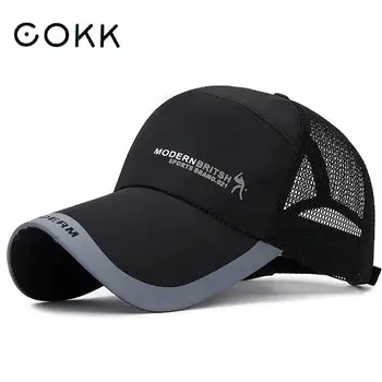 Бейзболна шапка COKK, мъжки летни шапки за жени, градинска дишаща солнцезащитная шапка, спортна окото шапка за джогинг, Gorras, нова ежедневни