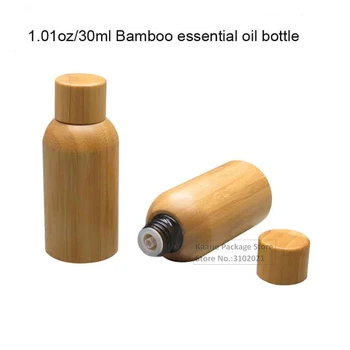 Бутилки за етерично масло от естествен бамбук различна капацитет от вътрешната запушалка и бамбукови корици бамбук шише за зехтин