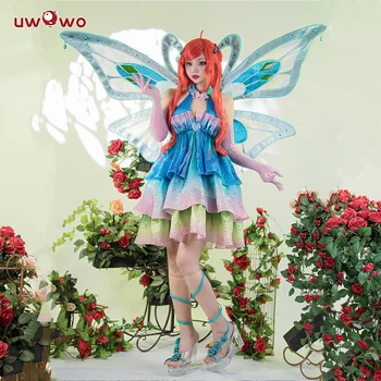 В наличност UWOWO Bloom Enchantixx, костюм за cosplay, големи крила на фея, облекло за cosplay, костюми-пеперуди за Хелоуин костюм за момичета