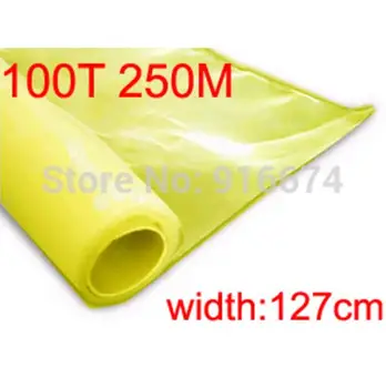Високото качество на 1,27x3 метър 100 Т на около 250 м от Жълто за окото, ситопечат от полиестер Безплатна доставка