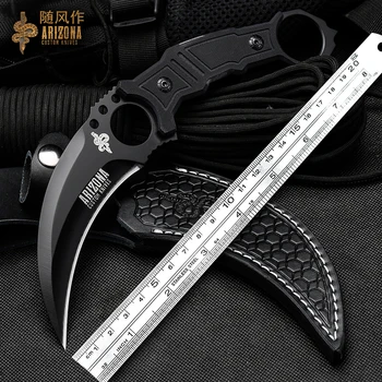 Военен нож за самозащита WIND CSGO claws, уличен нож, остър преносим тактически керамбитовый нож, дръжка G10, острието 8cr13mov