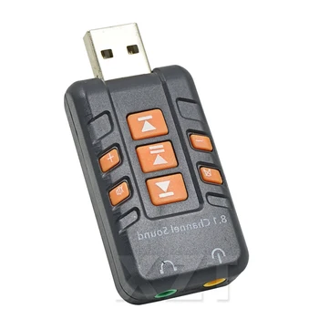 Гореща Разпродажба USB за 3D Аудио Външна Звукова Карта USB 8,1 Канален Адаптер tarjeta de y за Windows Vista/XP, Win7, Win8