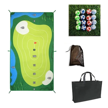 Гореща слот подложка за игра на голф с 16 топки за улавяне (стика в комплекта не са включени), подарък подложка за голф, за мъже, е детска игра в офиса в задния двор на дома си